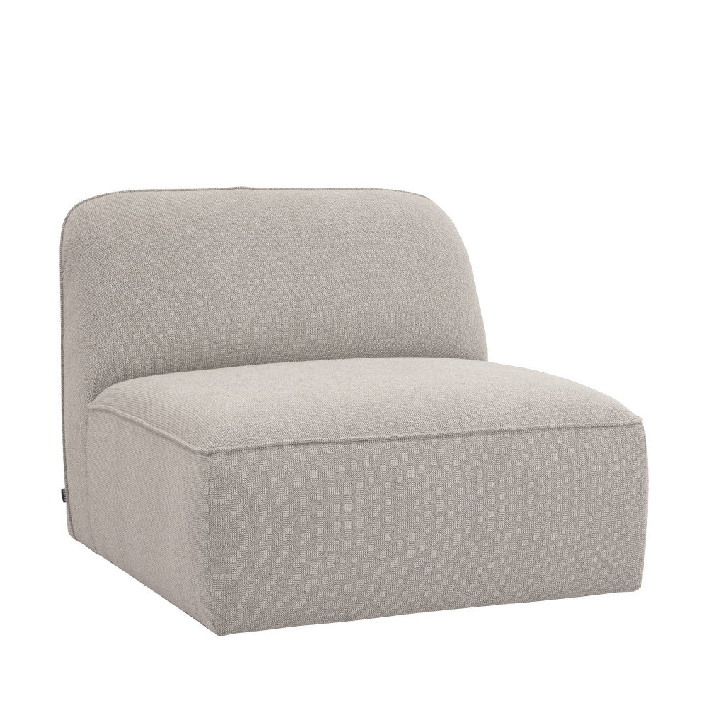 Noor - Armless Chair for Modular Sofa - Fabric - Mottled Natural