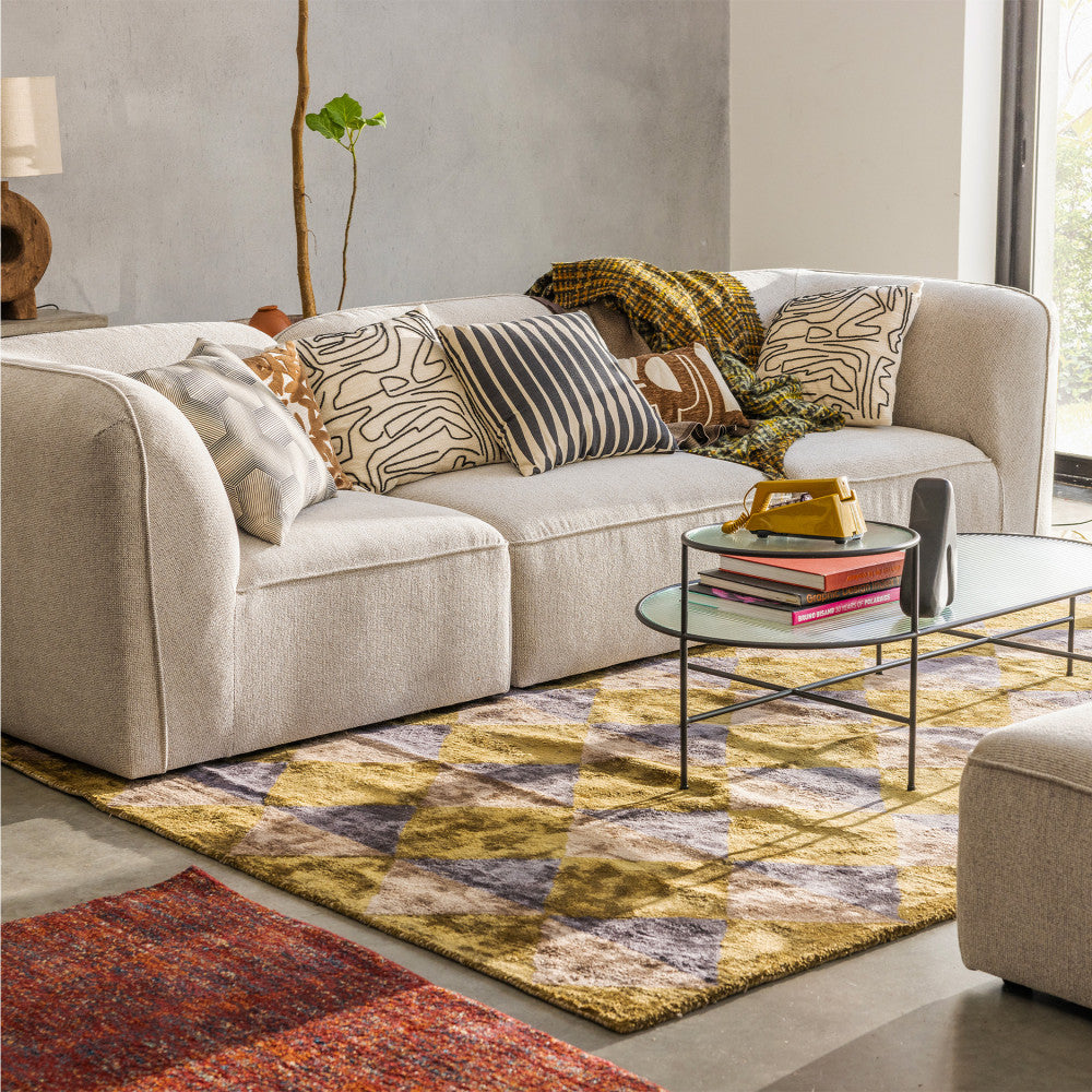 Noor - Armless Chair for Modular Sofa - Fabric - Mottled Natural