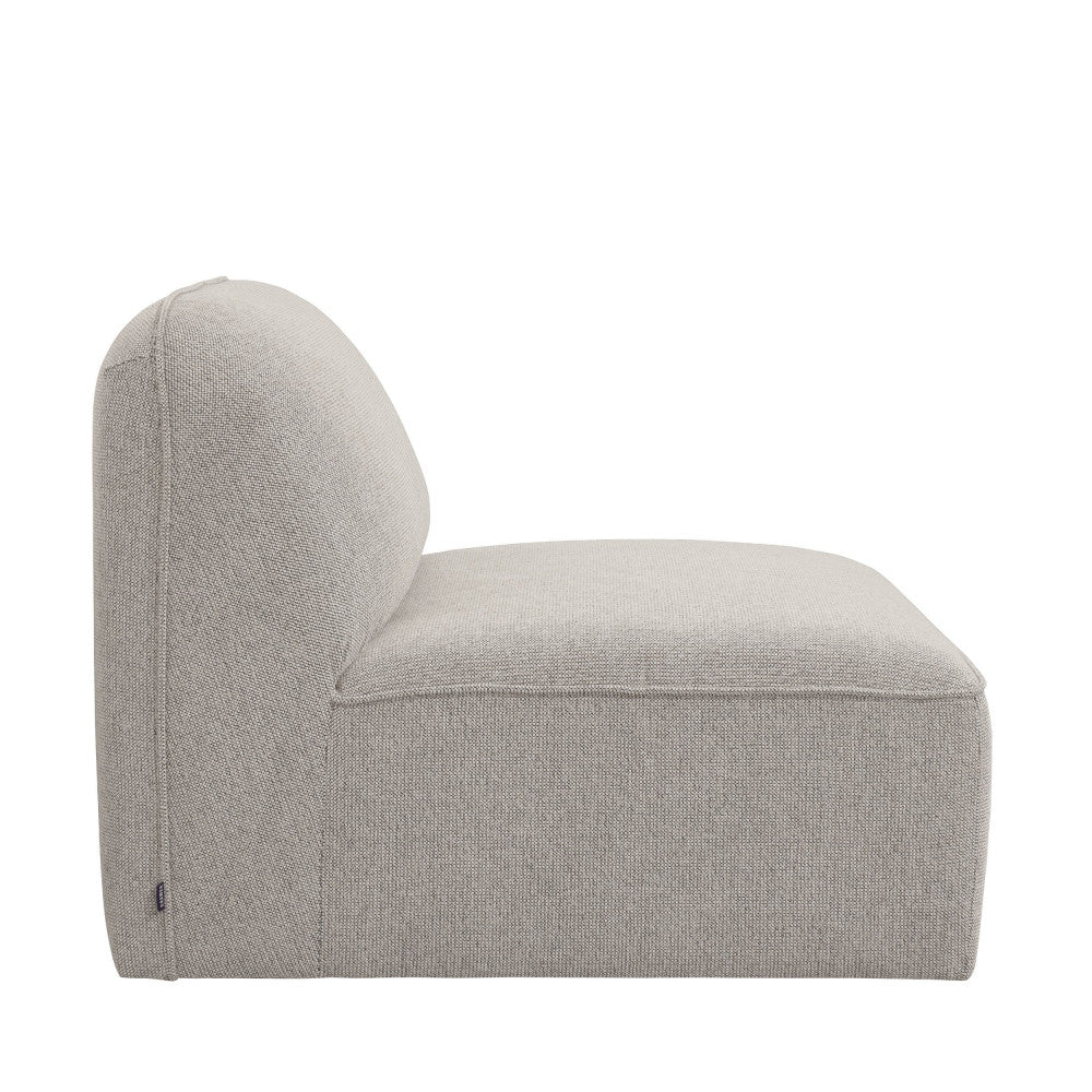 Noor - Armless Chair for Modular Sofa - Fabric - Mottled Natural