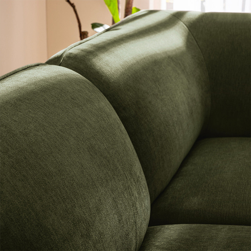 Noor - Armless Chair for Modular Sofa - Fabric - Green