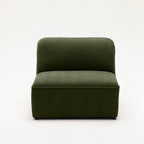 Noor - Armless Chair for Modular Sofa - Fabric - Green