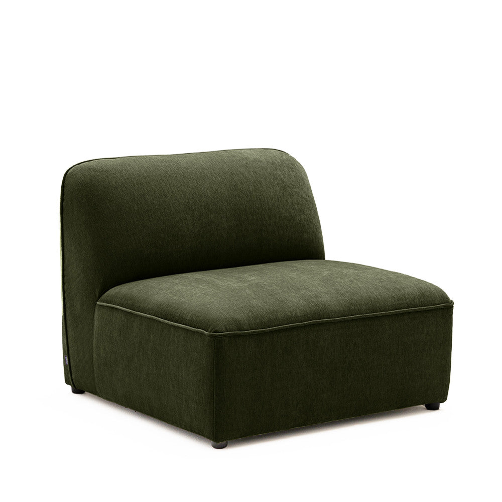 Noor - Armless Chair for Modular Sofa - Fabric - Green
