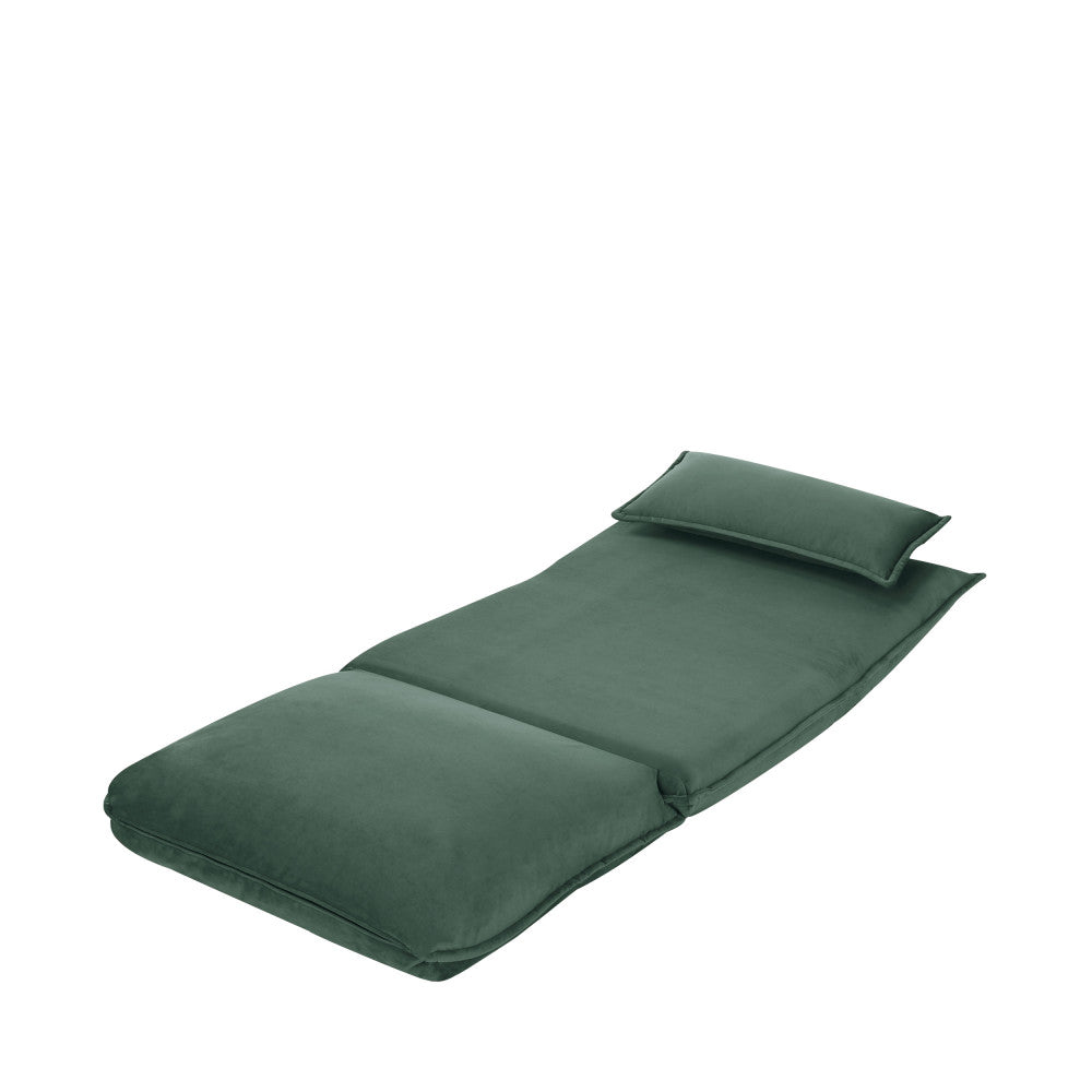 Nala - Sillón convertible de 1 plaza - Terciopelo - Verde bosque