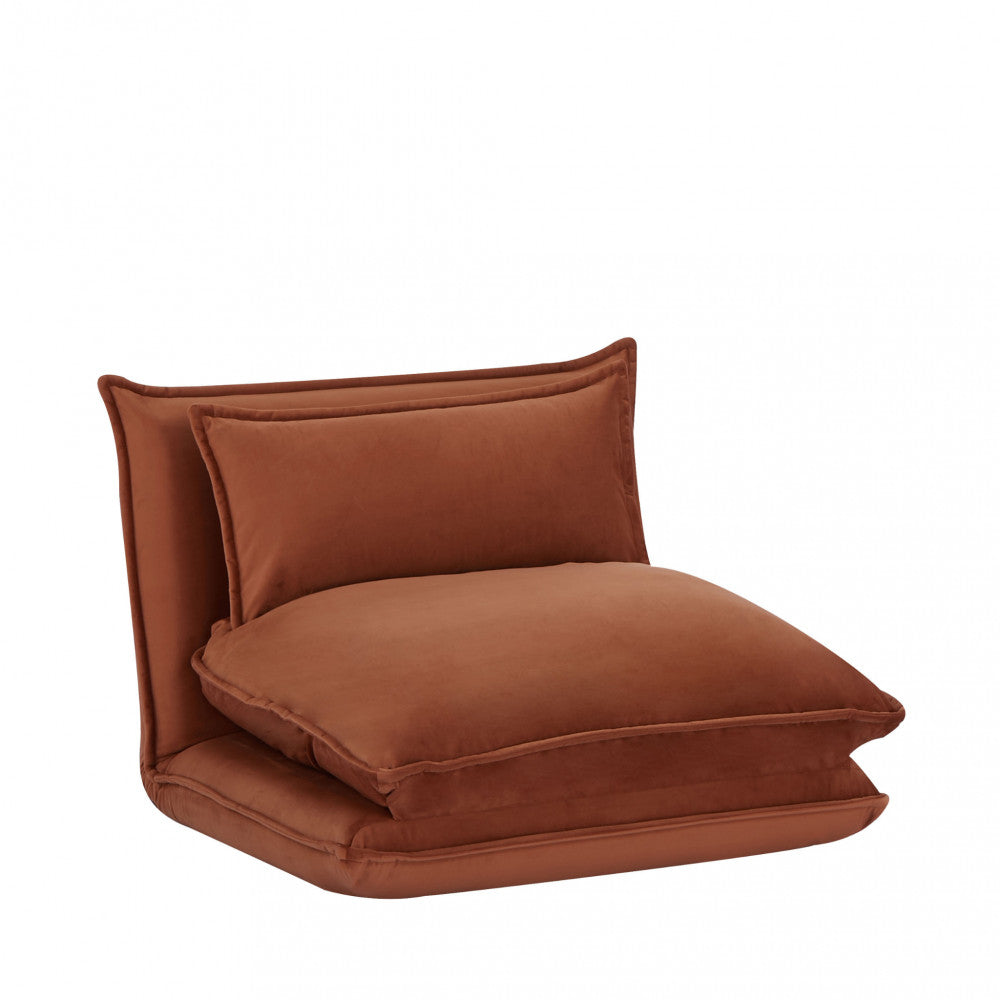 Nala - 1-Seater Sofa Bed - Velvet - Rust
