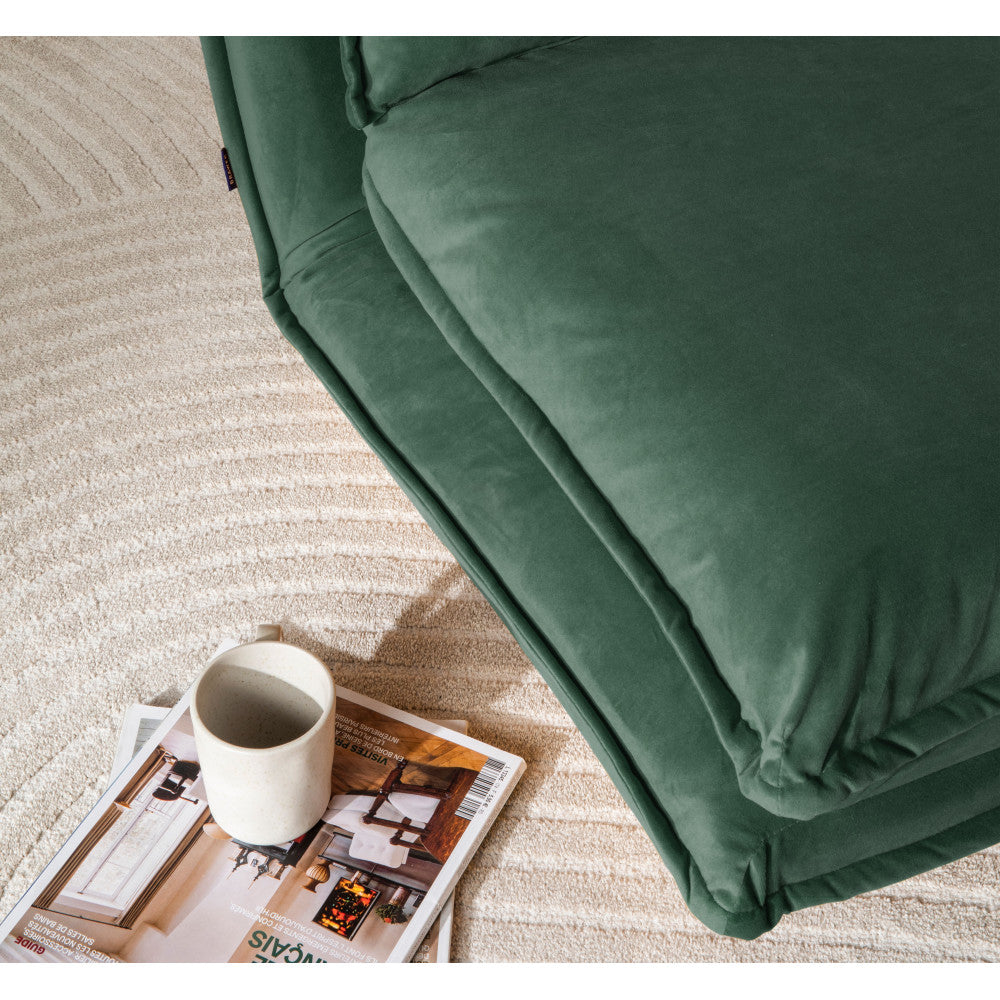 Nala - Sillón convertible de 1 plaza - Terciopelo - Verde bosque