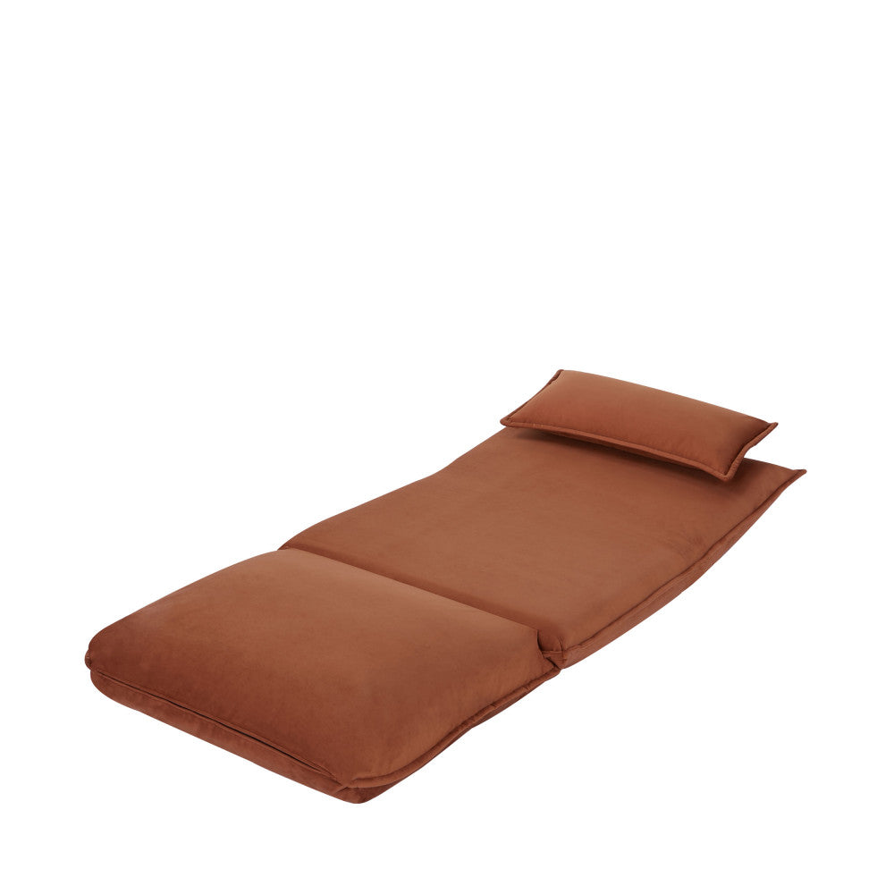 Nala - 1-Seater Sofa Bed - Velvet - Rust