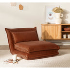 Nala - 1-Seater Sofa Bed - Velvet - Rust