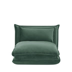 Nala - Sillón convertible de 1 plaza - Terciopelo - Verde bosque