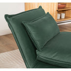 Nala - Sillón convertible de 1 plaza - Terciopelo - Verde bosque