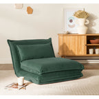Nala - Sillón convertible de 1 plaza - Terciopelo - Verde bosque