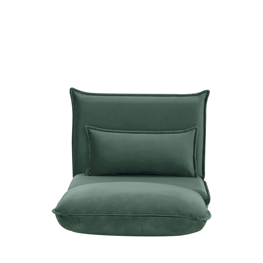 Nala - Sillón convertible de 1 plaza - Terciopelo - Verde bosque