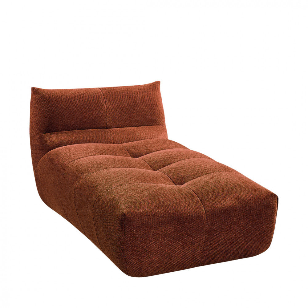 Alba - Compressed 1-Seater Lounge Chair - Fabric - Rust