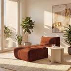 Alba - Compressed 1-Seater Lounge Chair - Fabric - Rust