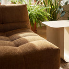 Alba - Butaca lounge comprimida de 1 plaza - Tela - Bronce