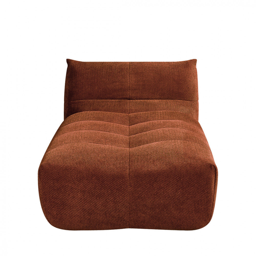 Alba - Compressed 1-Seater Lounge Chair - Fabric - Rust