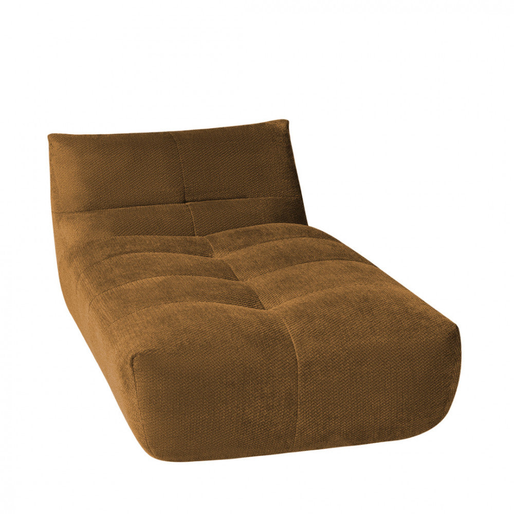 Alba - Butaca lounge comprimida de 1 plaza - Tela - Bronce
