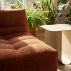 Alba - Compressed 1-Seater Lounge Chair - Fabric - Rust
