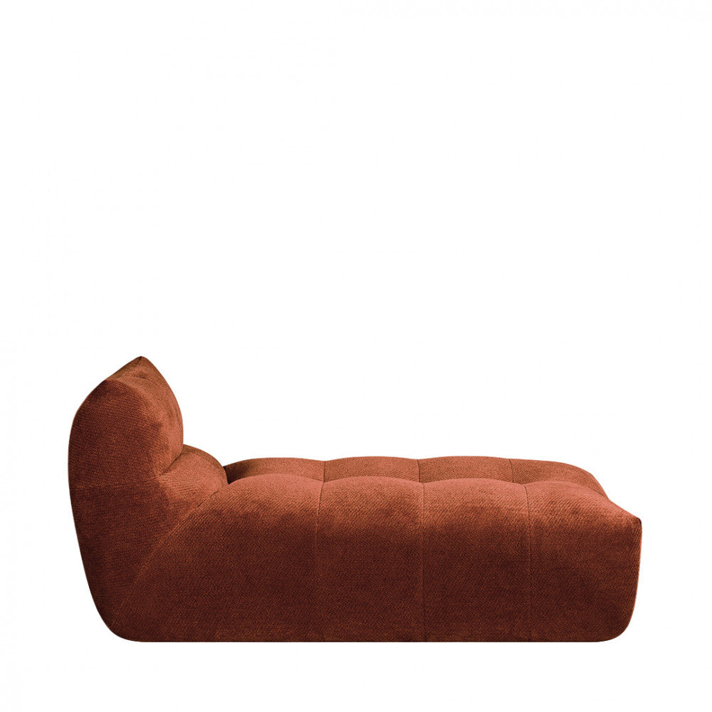 Alba - Compressed 1-Seater Lounge Chair - Fabric - Rust