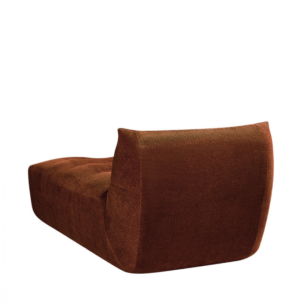 Alba - Compressed 1-Seater Lounge Chair - Fabric - Rust
