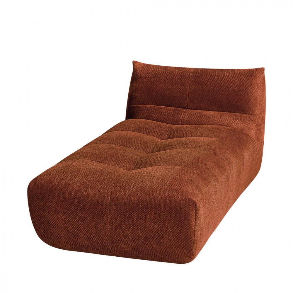 Alba - Compressed 1-Seater Lounge Chair - Fabric - Rust