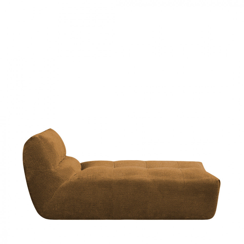 Alba - Butaca lounge comprimida de 1 plaza - Tela - Bronce