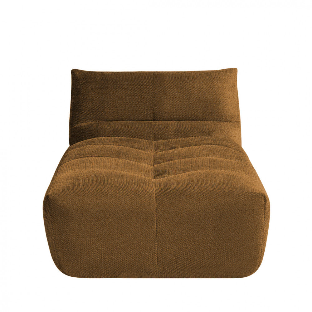 Alba - Butaca lounge comprimida de 1 plaza - Tela - Bronce
