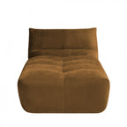 Alba - Butaca lounge comprimida de 1 plaza - Tela - Bronce