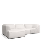 Noor - Armless Chair for Modular Sofa - Bouclé Fabric - Ivory White