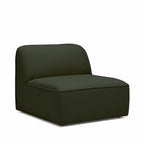 Noor - Armless Chair for Modular Sofa - Bouclé Fabric - Khaki Green