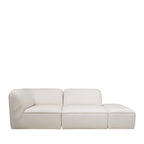 Noor - Armless Chair for Modular Sofa - Bouclé Fabric - Ivory White