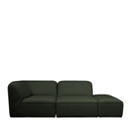 Noor - Armless Chair for Modular Sofa - Bouclé Fabric - Khaki Green