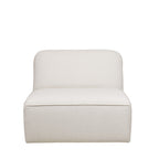 Noor - Armless Chair for Modular Sofa - Bouclé Fabric - Ivory White