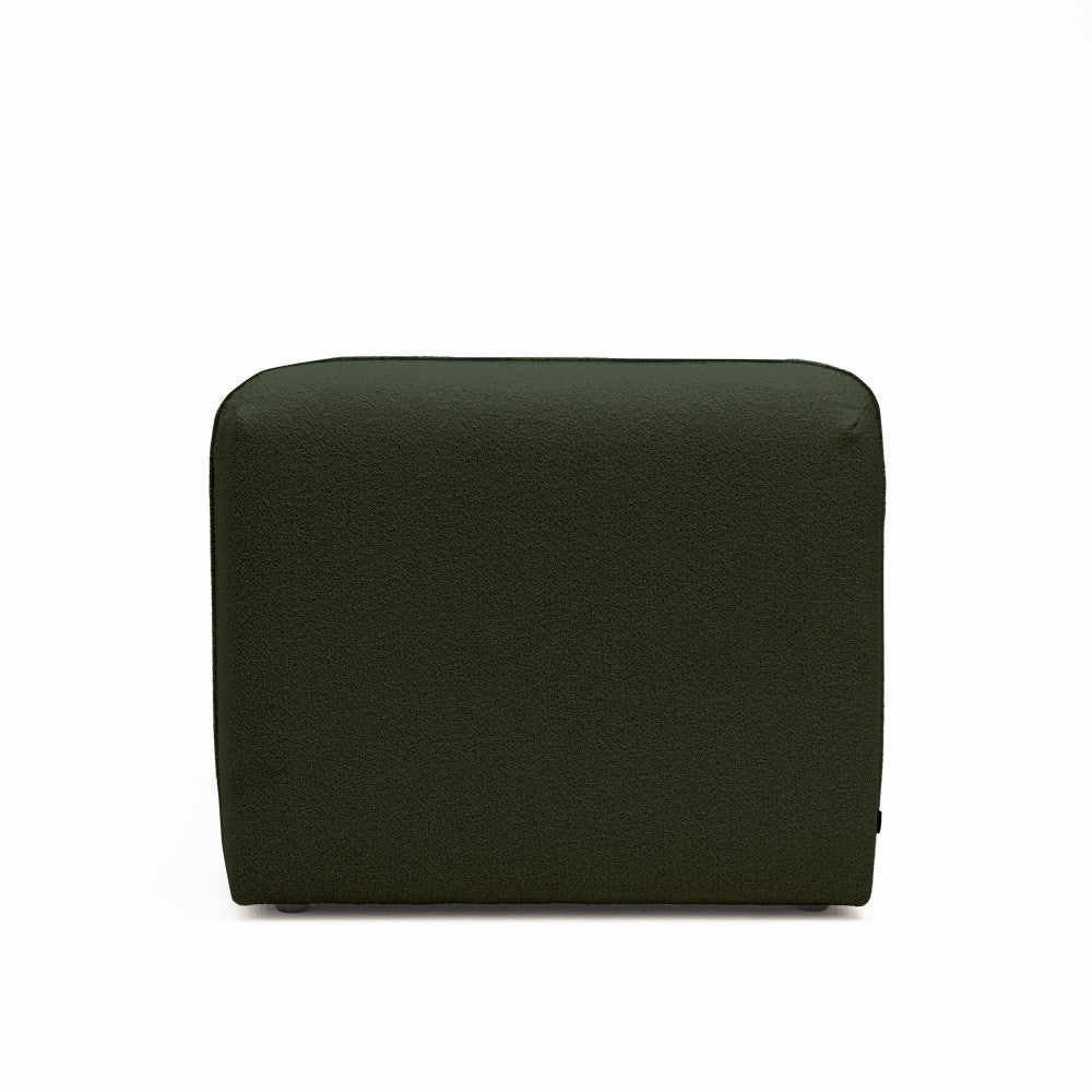 Noor - Armless Chair for Modular Sofa - Bouclé Fabric - Khaki Green