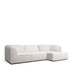 Noor - Armless Chair for Modular Sofa - Bouclé Fabric - Ivory White
