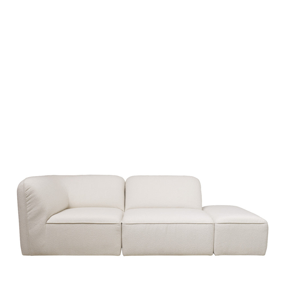 Noor - Módulo Sin Brazos Para Sofá Modular - Tela Bouclé - Crudo