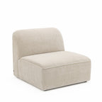Noor - Armless Chair for Modular Sofa - Corduroy - Ecru