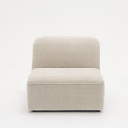 Noor - Armless Chair for Modular Sofa - Corduroy - Ecru
