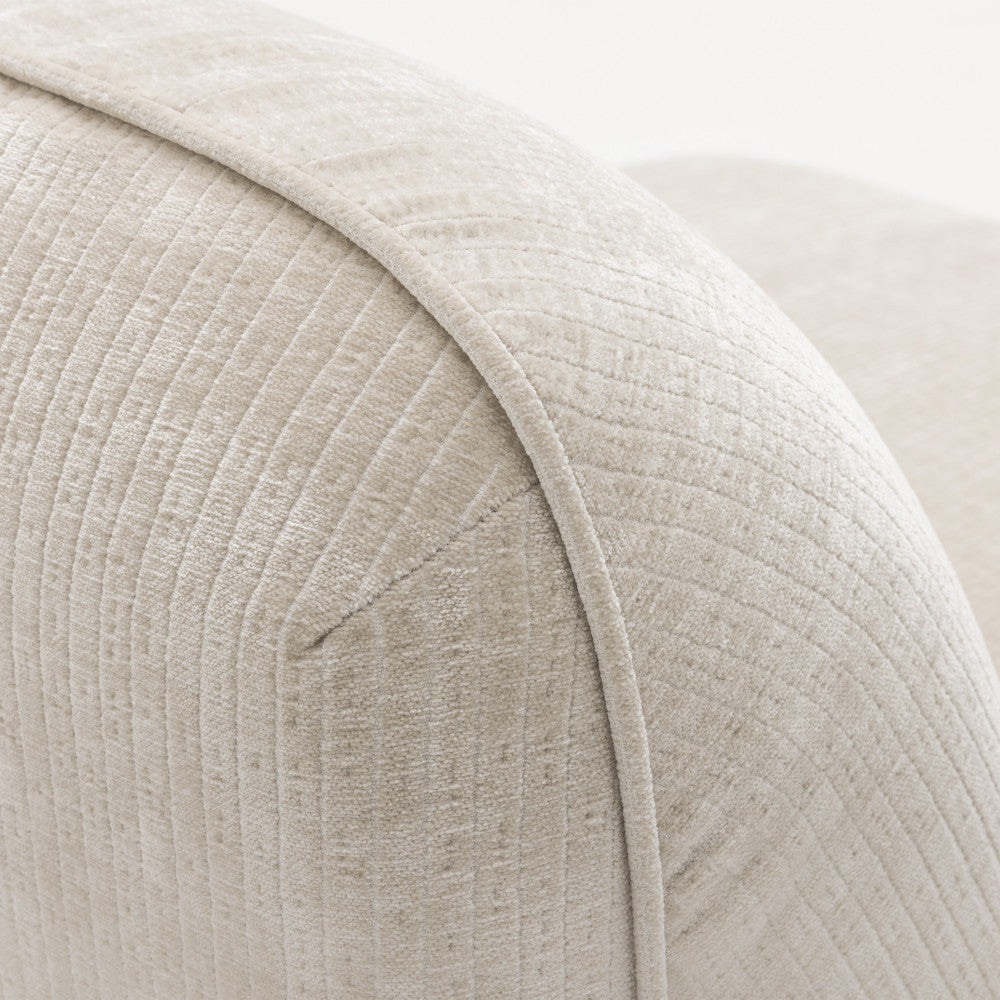 Noor - Armless Chair for Modular Sofa - Corduroy - Ecru