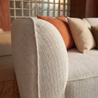 Noor - Armless Chair for Modular Sofa - Corduroy - Ecru