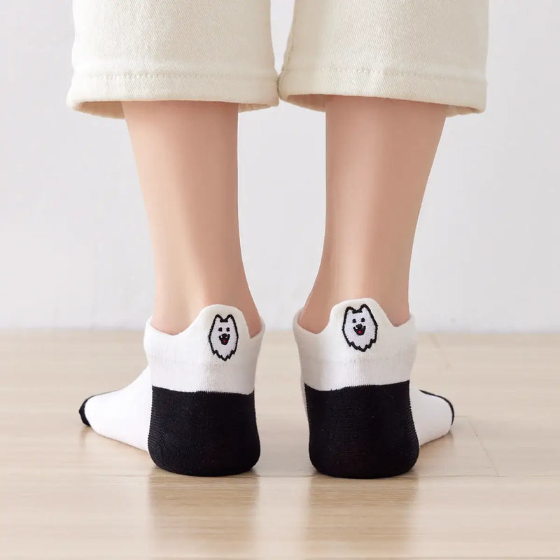 Chaussettes en coton samoyède à languette chien pour femme | Chaussettes confortables et élégantes | Idéales pour le quotidien ou les occasions spéciales | Disponibles en plusieurs couleurs 