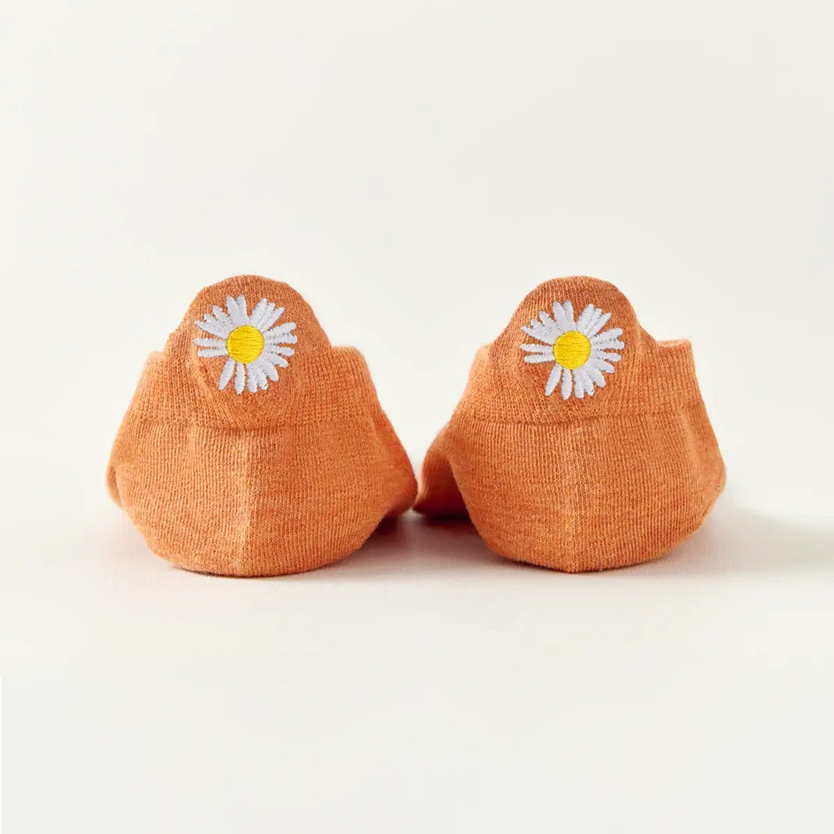 Chaussettes orange en coton à languette fleur pour femme | Chaussettes douces et respirantes | Fabriquées à partir de matériaux de haute qualité | Un cadeau parfait pour les femmes de tous âges