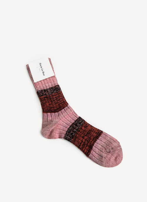 Maria La Rosa - Chaussettes À Rayures - Rosa - Femme