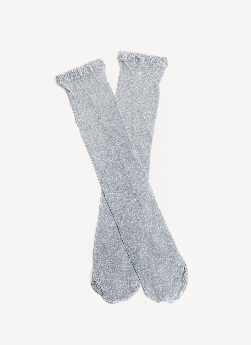 Maria La Rosa - Chaussettes Toe Soft Metallic - Silver - Femme