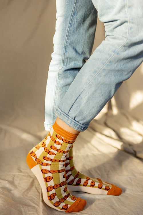 Chaussettes Estrella - Pop Corn Olive - Femme