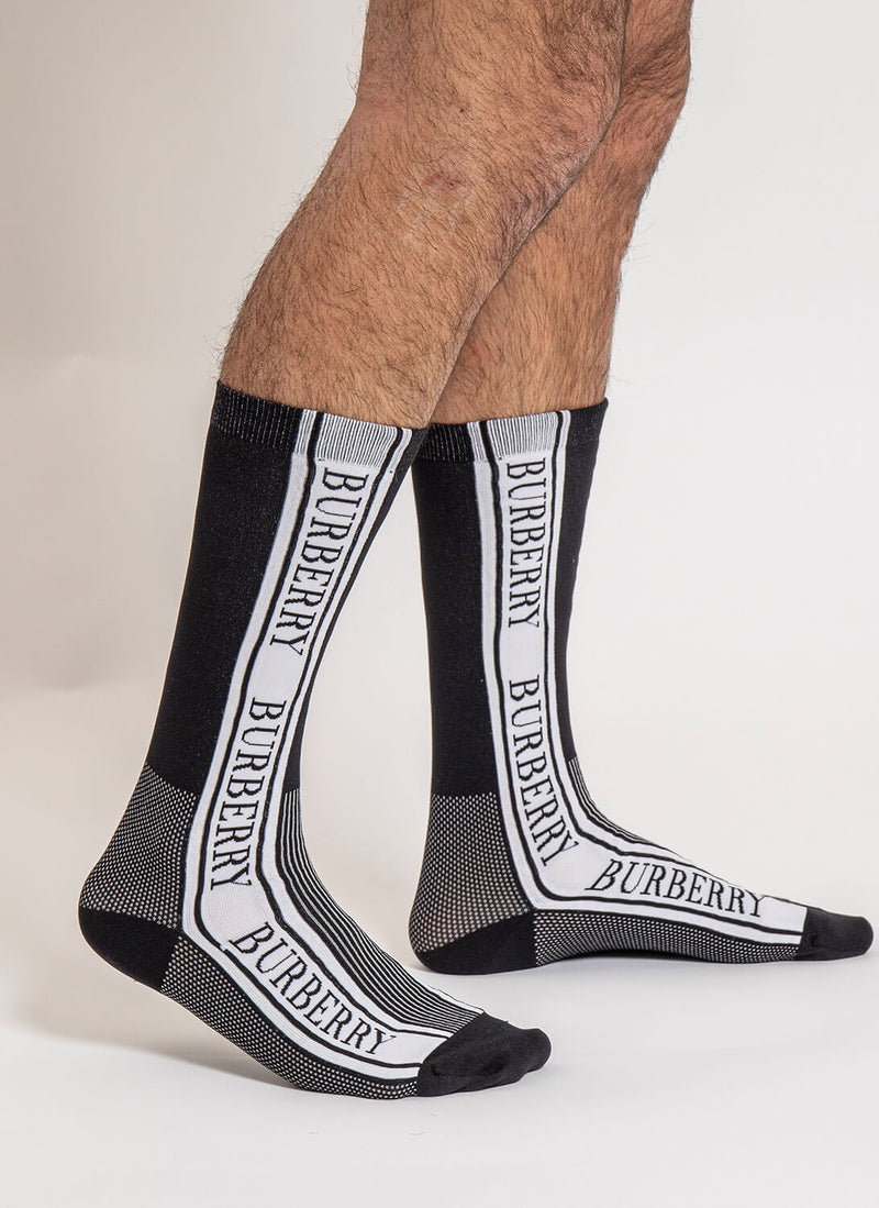 Burberry - Chaussettes Knit Mid Socks Black - Black - Homme