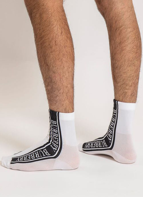 Burberry - Chaussettes Knit Short Socks - White - Homme