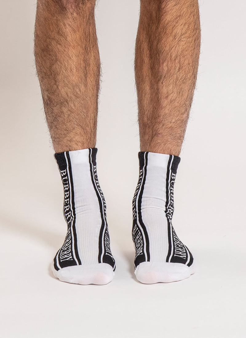 Burberry - Chaussettes Knit Short Socks - White - Homme