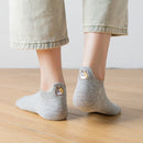Chaussettes grises en coton à languette chat pour femme | Chaussettes confortables et élégantes | Idéales pour le quotidien ou les occasions spéciales | Disponibles en plusieurs couleurs et tailles