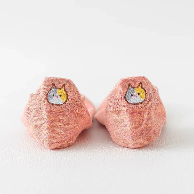 Chaussettes roses en coton à languette chat pour femme | Chaussettes confortables et élégantes | Idéales pour le quotidien ou les occasions spéciales | Disponibles en plusieurs couleurs et tailles