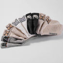 Coffret de 5 chaussettes basses motif chien ou chat brodé sur la languette. Disponible en 4 coloris : blanc, beige, gris, noir.